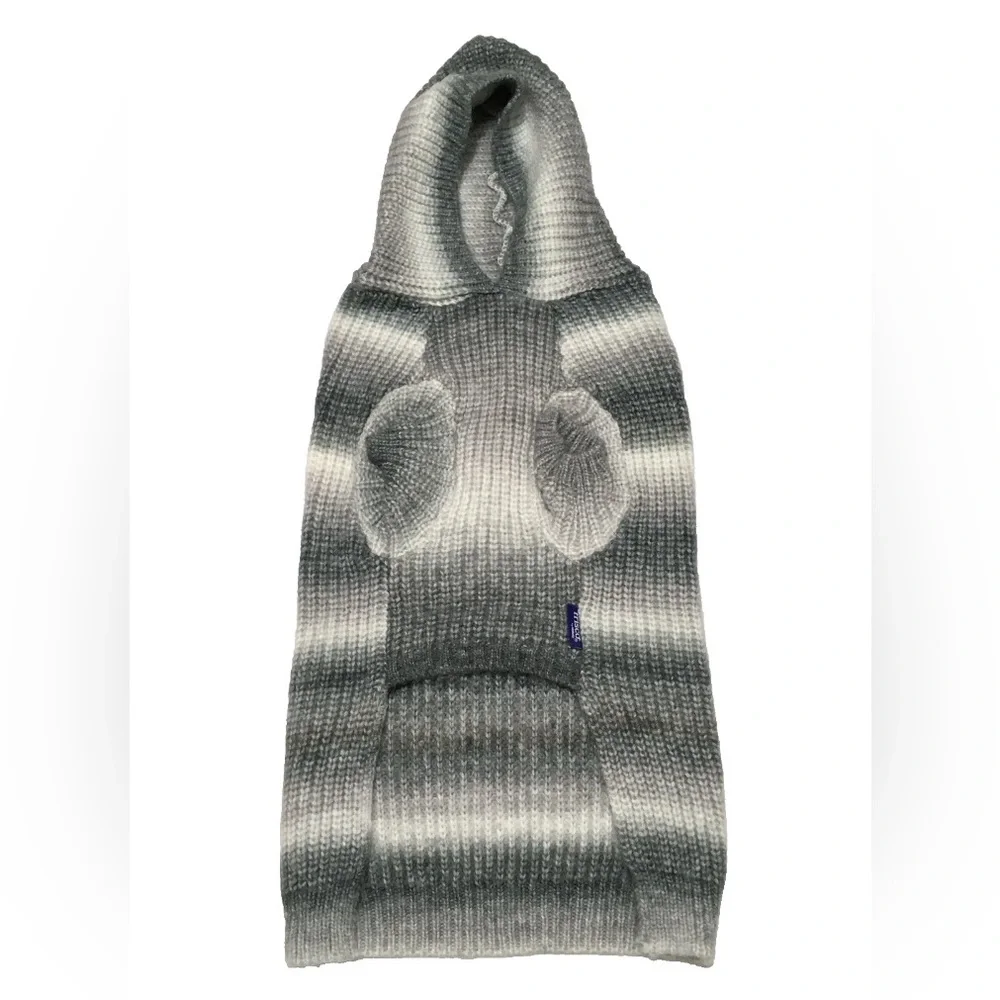 Frisco Pet Apparel XL Dog Gray Ombre Pullover Hooded Sweater